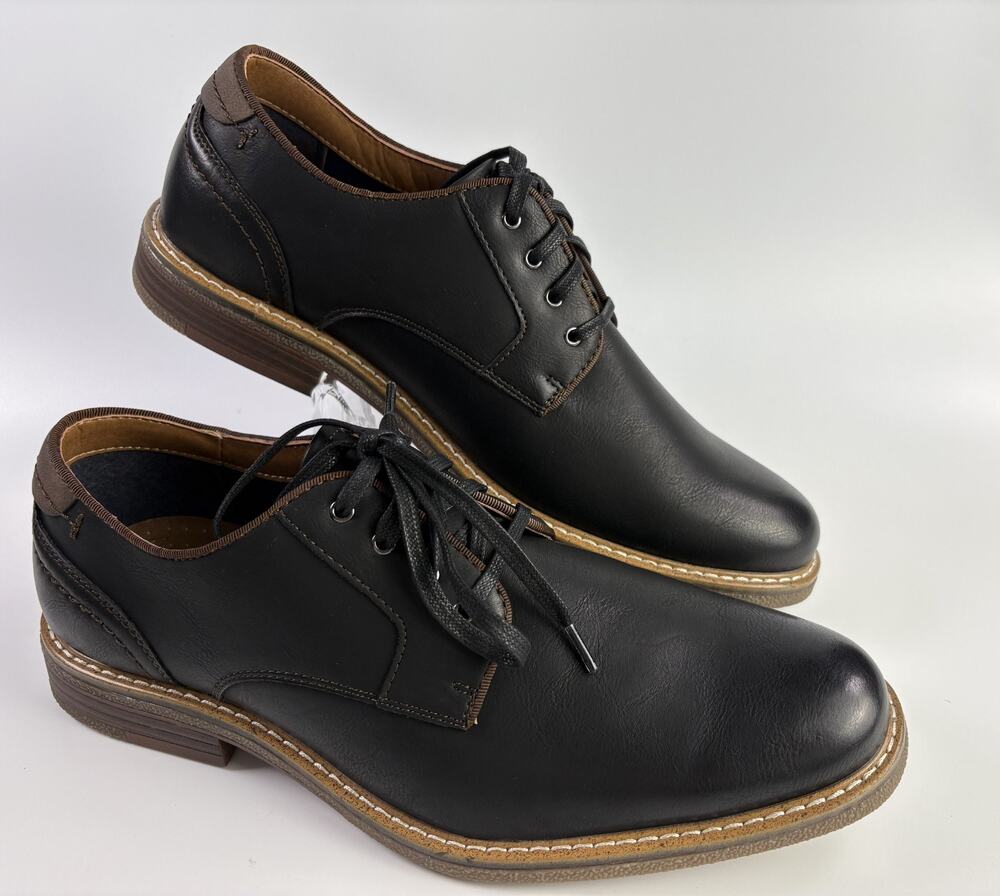 Dockers Bronson Men's Rugged Casual Oxford Shoes Black Leather Size10 M